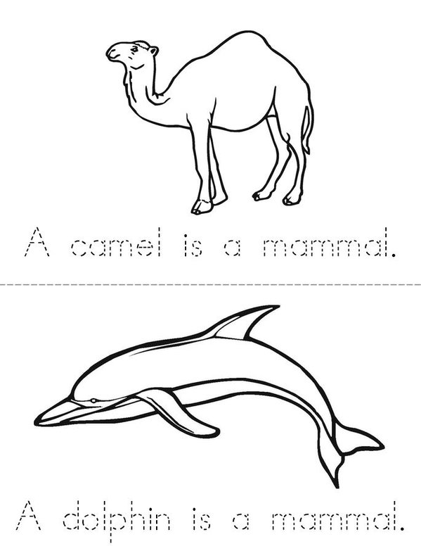 Mammals Mini Book - Sheet 2