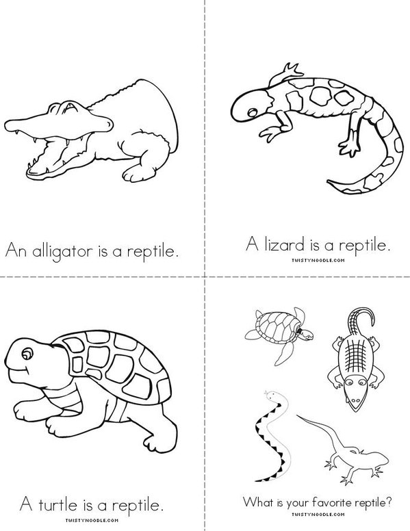 What is a reptile? Mini Book - Sheet 1