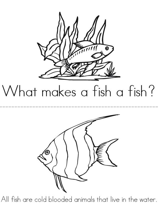 What Makes A Fish A Fish? Mini Book - Sheet 1