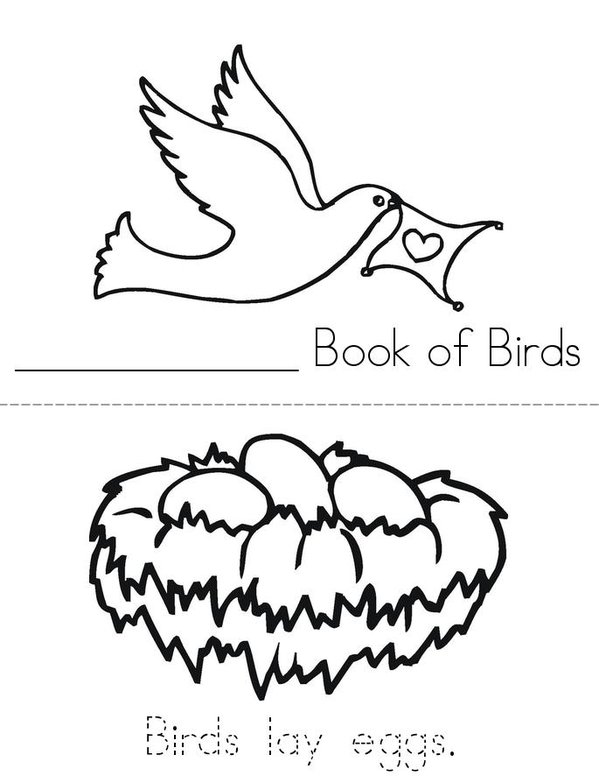 Birds Mini Book - Sheet 1