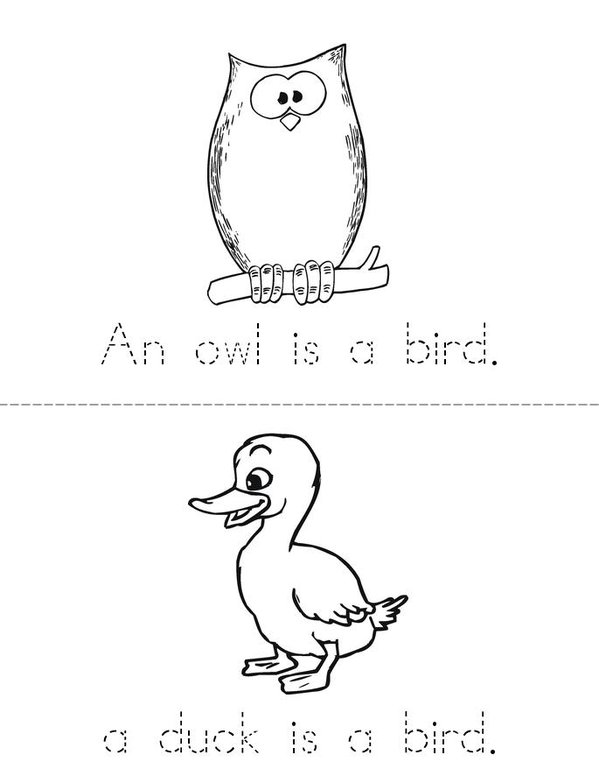 Birds Mini Book - Sheet 4