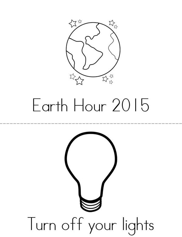Earth Hour 2015 Mini Book - Sheet 1