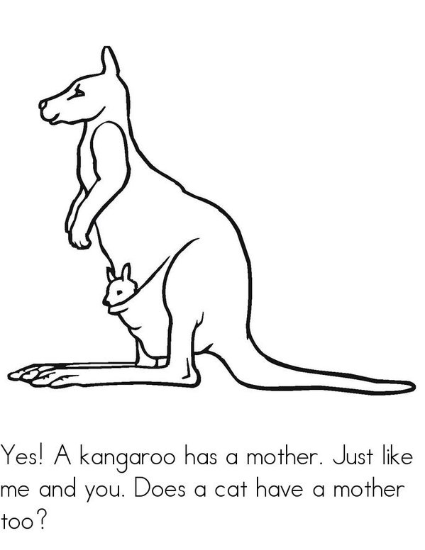 Does A Kangaroo Have A Mother Too? Mini Book - Sheet 2