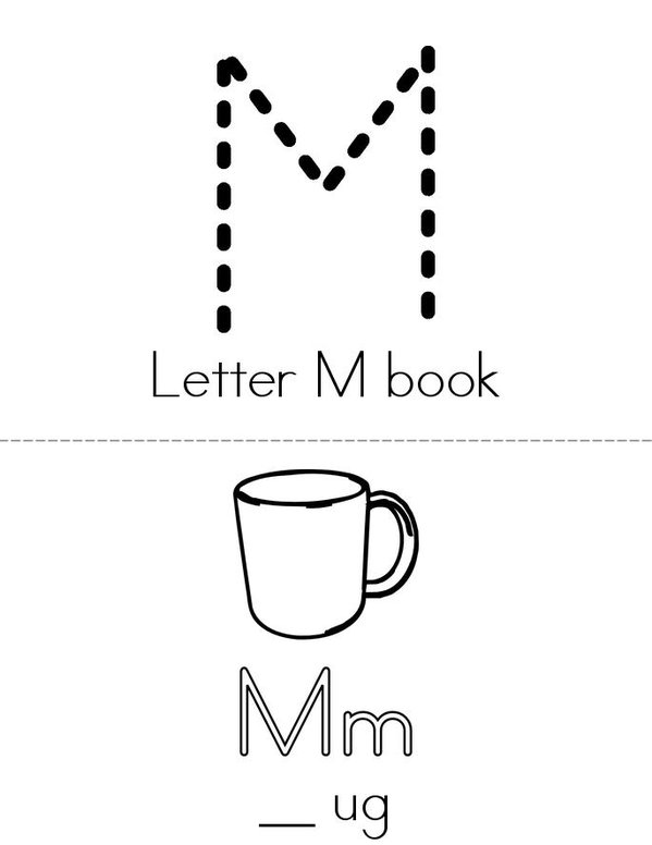 Fill in with M book Mini Book - Sheet 1