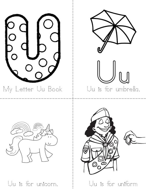 Umbrella Mini Book - Sheet 1