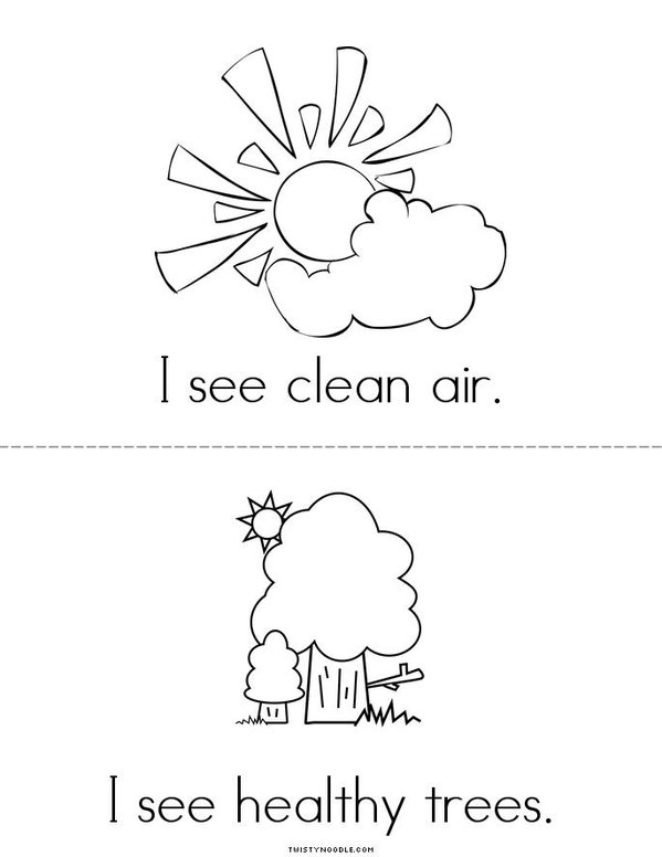 I see a clean Earth! Mini Book - Sheet 2