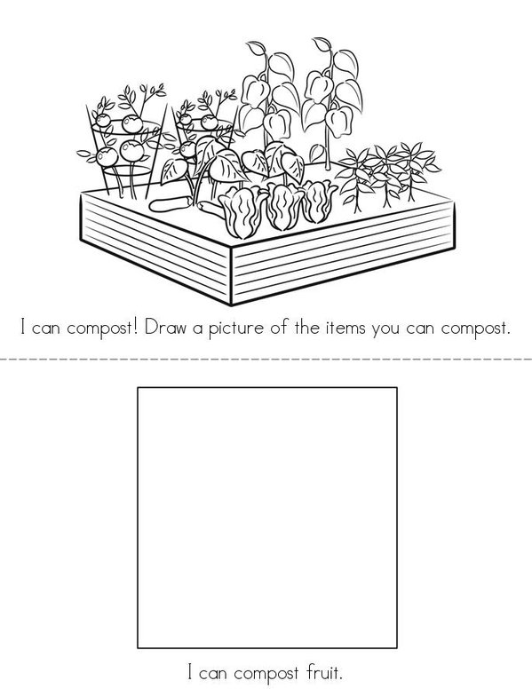 I can compost! Mini Book - Sheet 1