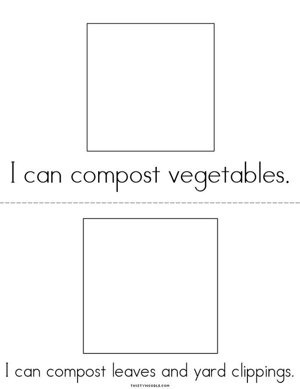 I can compost! Mini Book - Sheet 2