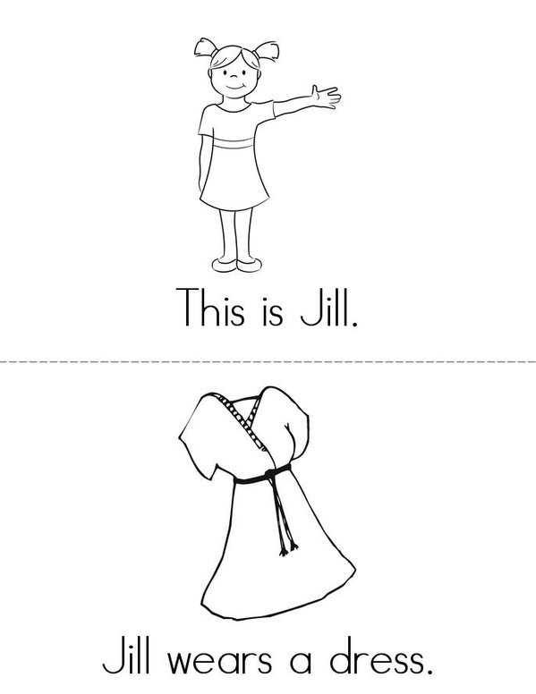 This is Jill Mini Book - Sheet 1