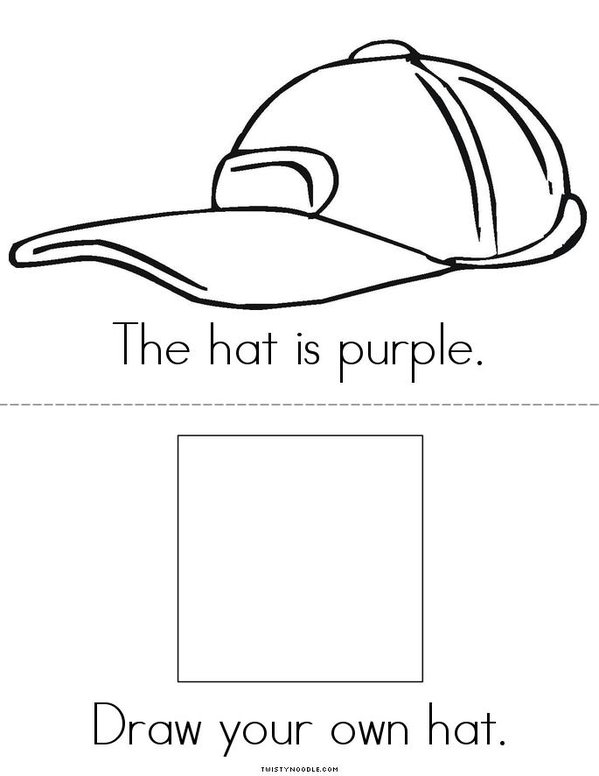 The Hat is Yellow Mini Book - Sheet 3