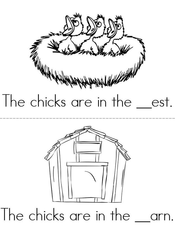 Chicks Mini Book - Sheet 3