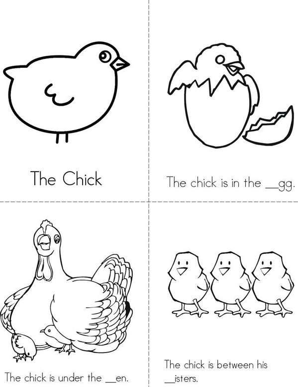 Chicks Mini Book - Sheet 1
