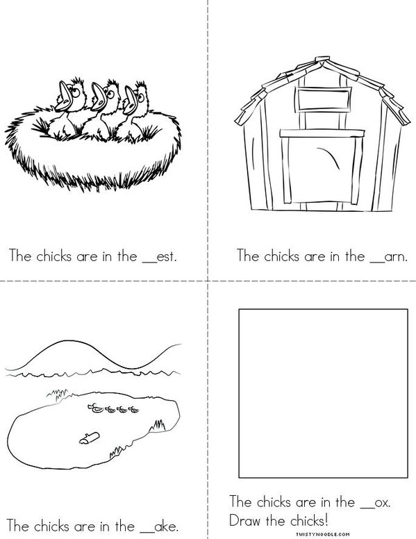 Chicks Mini Book - Sheet 2
