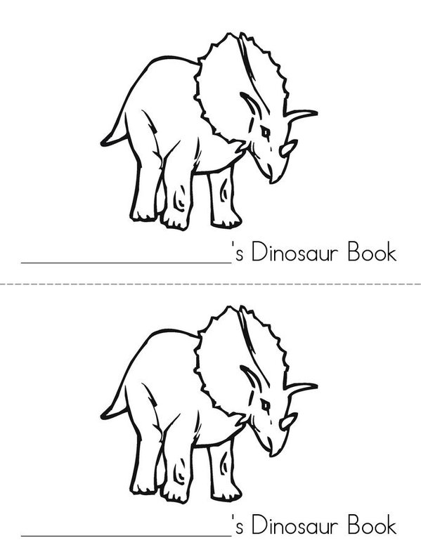 Dinosaur Title Page Mini Book - Sheet 1