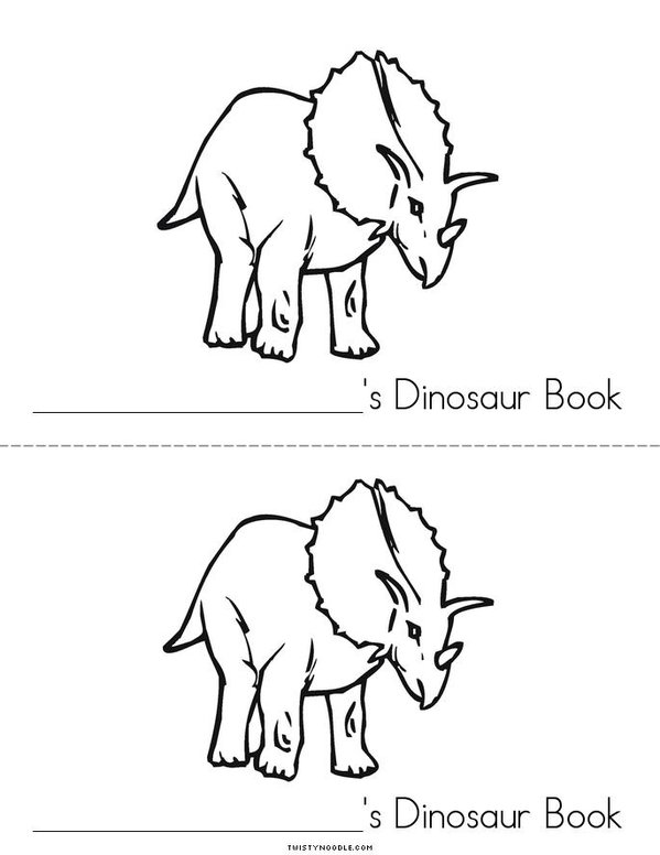 Dinosaur Title Page Mini Book - Sheet 2