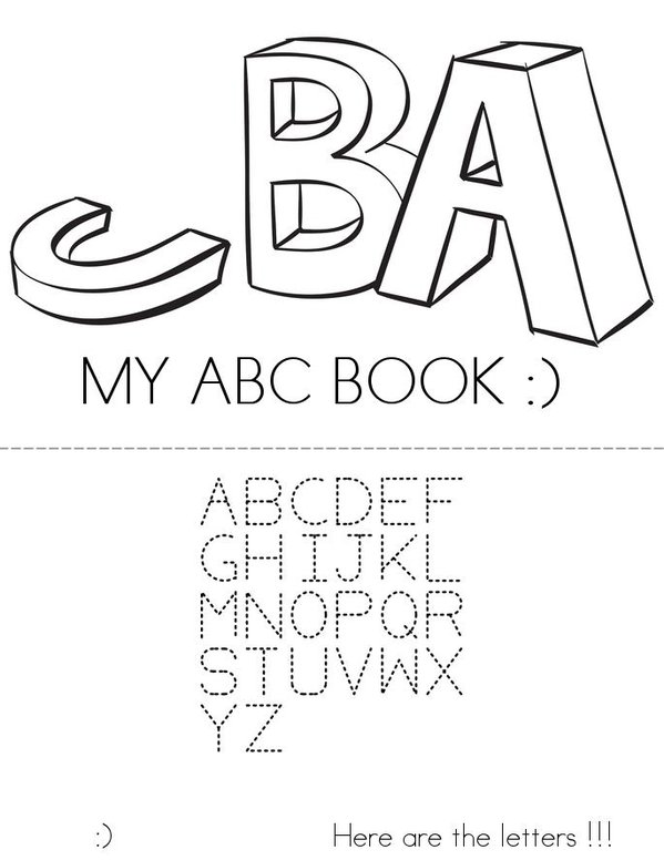 Abc book  Mini Book - Sheet 1