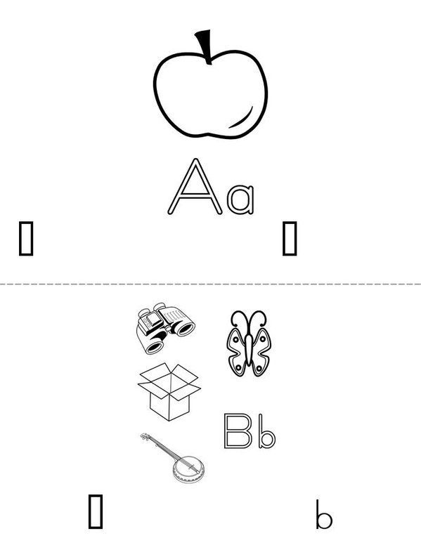 Abc book  Mini Book - Sheet 2