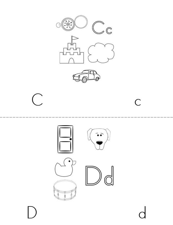 Abc book  Mini Book - Sheet 3