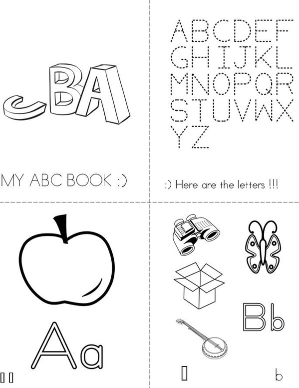 Abc book  Mini Book - Sheet 1