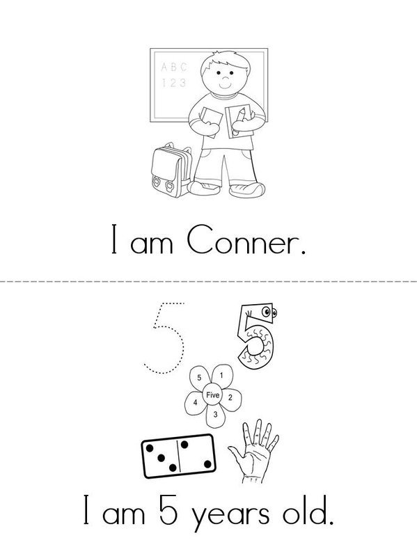 All About Me Mini Book - Sheet 1