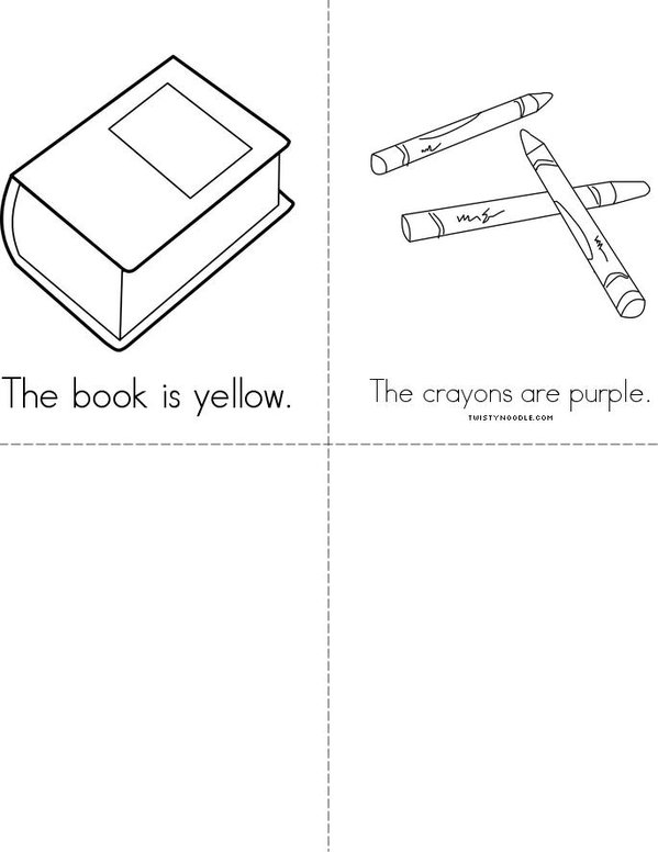 School is colorful! Mini Book - Sheet 2