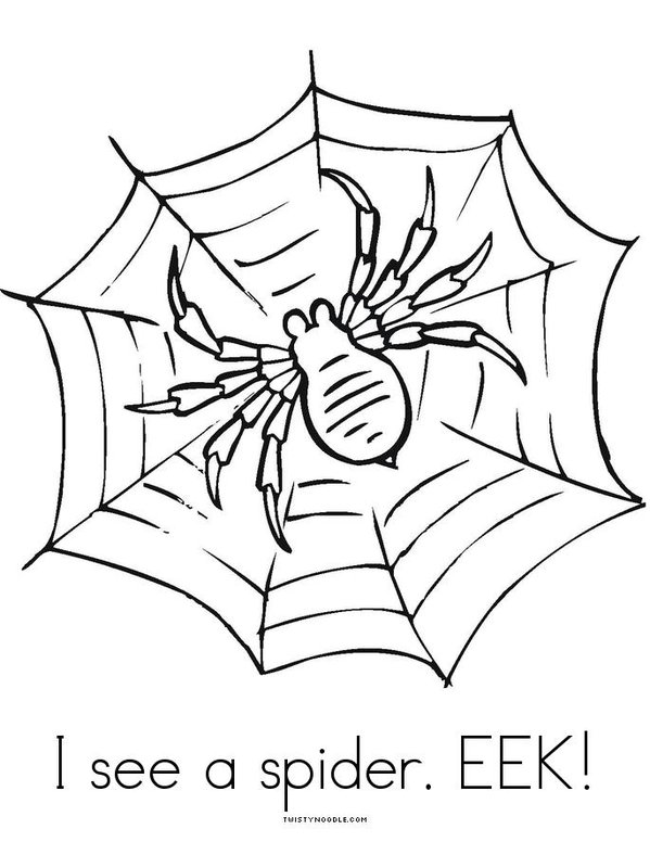 I See a Spider... EEK! Mini Book - Sheet 4