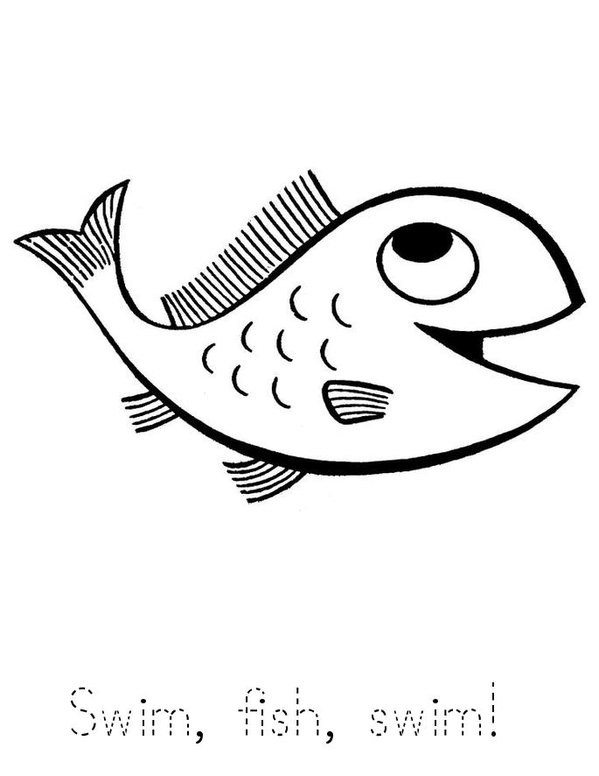 Swim, Fish, Swim! Mini Book - Sheet 1