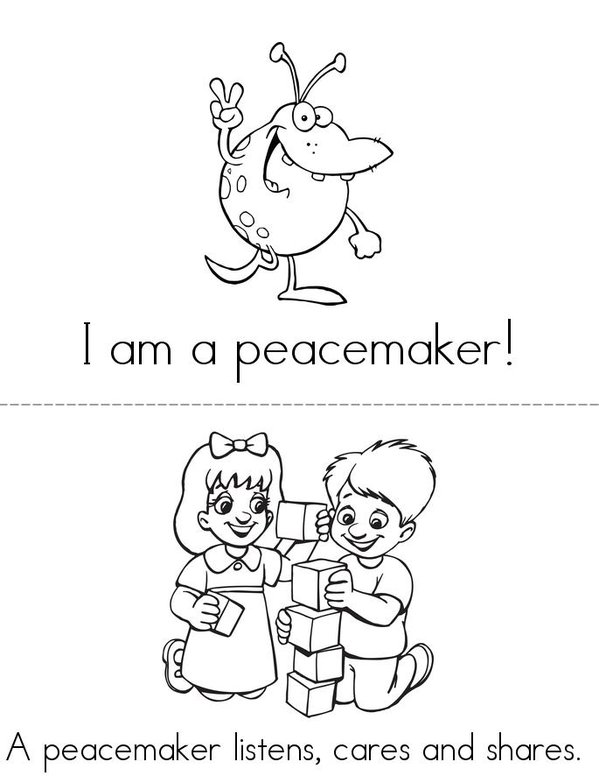 Peacemaker not Breaker Mini Book - Sheet 1