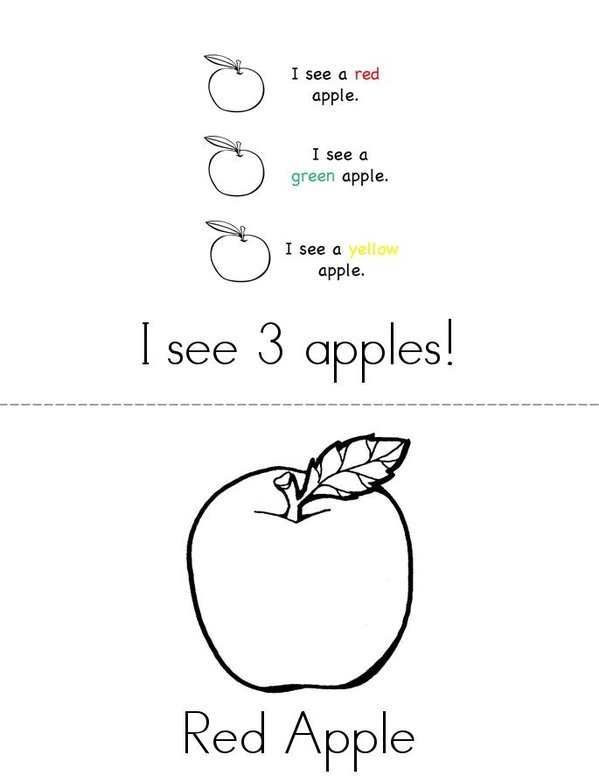 My Apple Book Mini Book - Sheet 1