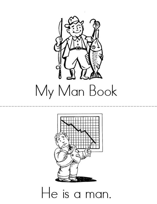 My Man Book  Mini Book - Sheet 1