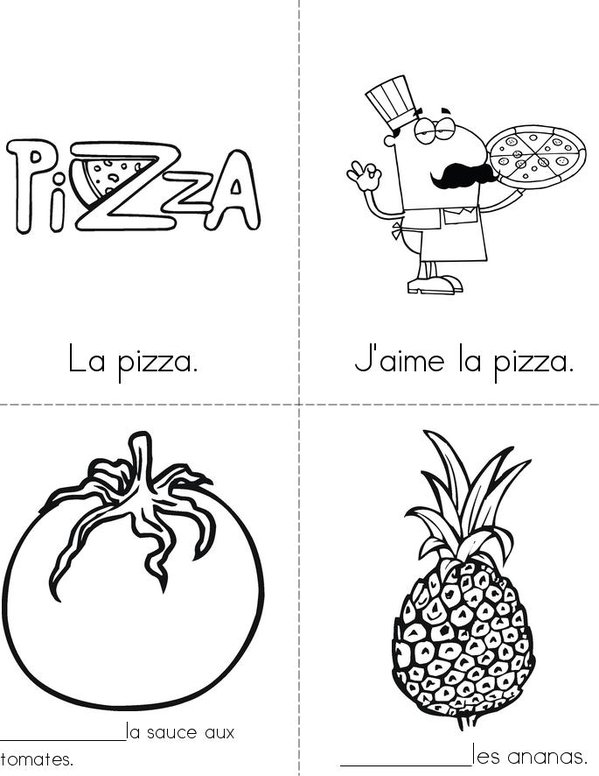 La pizza Mini Book - Sheet 1