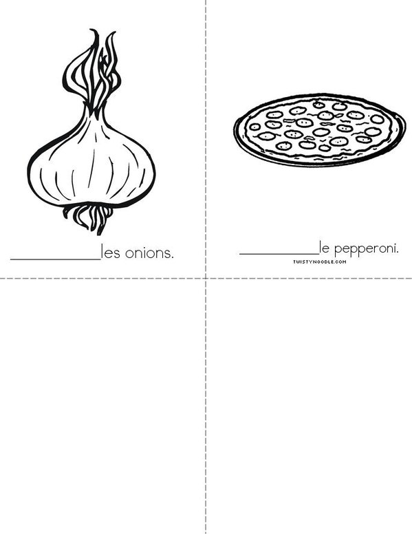La pizza Mini Book - Sheet 2