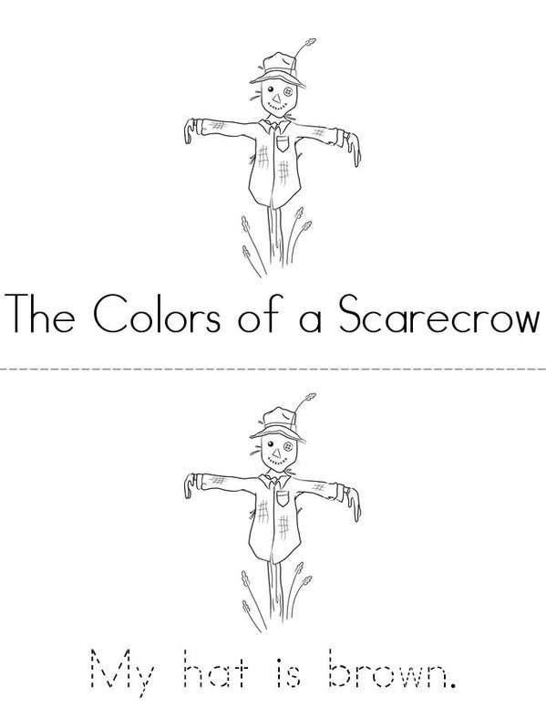 Colors of a Scarecrow Mini Book - Sheet 1