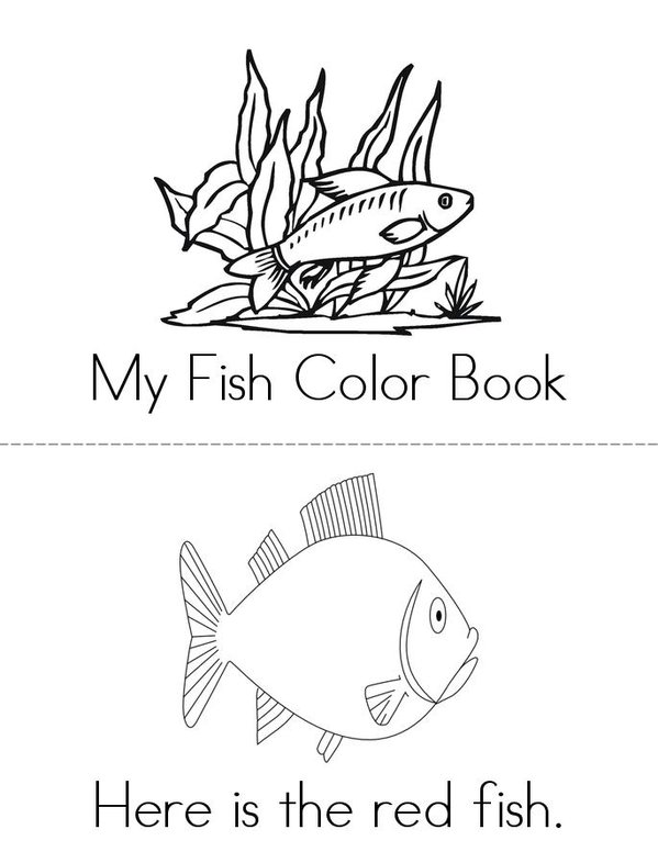 The Fish Color Book Mini Book - Sheet 1