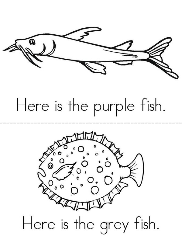 The Fish Color Book Mini Book - Sheet 4