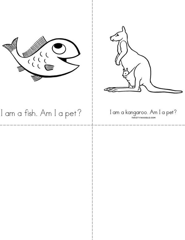 Am I a Pet? Mini Book - Sheet 2