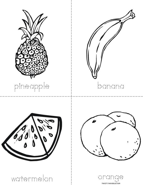 My Fruit Book Mini Book - Sheet 2