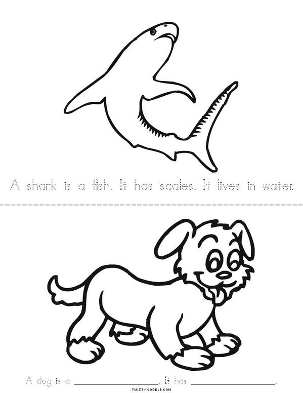 Animal Groups Kindergarten Mini Book - Sheet 3