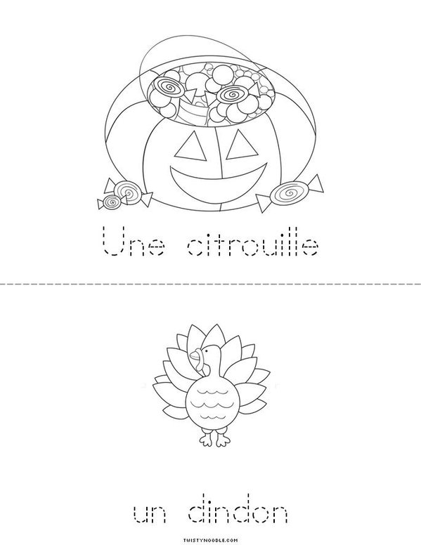 L'autumne Mini Book - Sheet 2