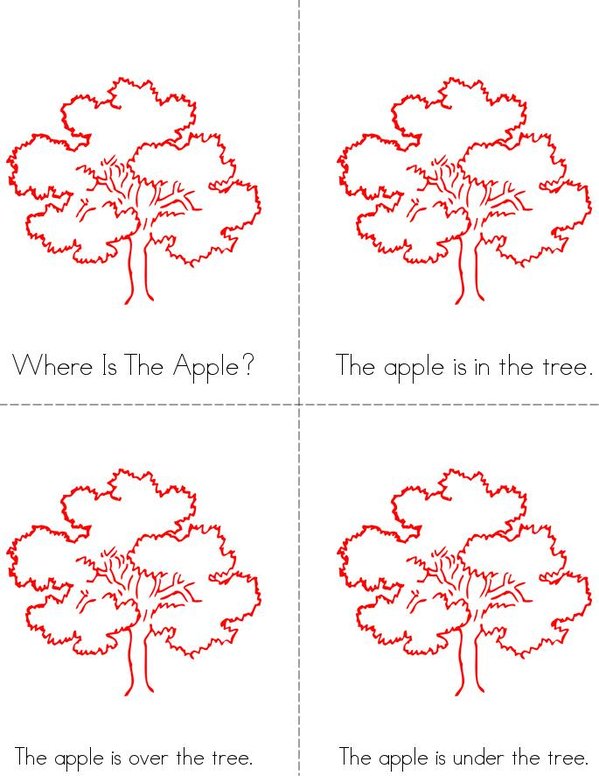 Where Is The Apple? Mini Book - Sheet 1