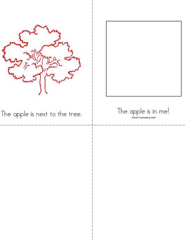 Where Is The Apple? Mini Book - Sheet 2