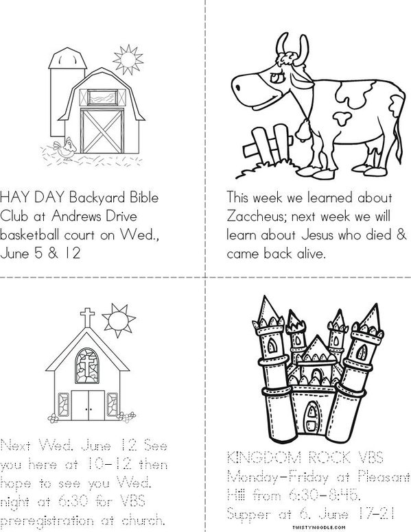 Hay Day Backyard Bible Club Mini Book