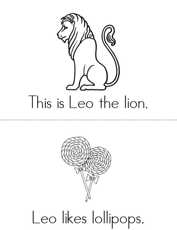 Leo the Lion Mini Book - Sheet 1