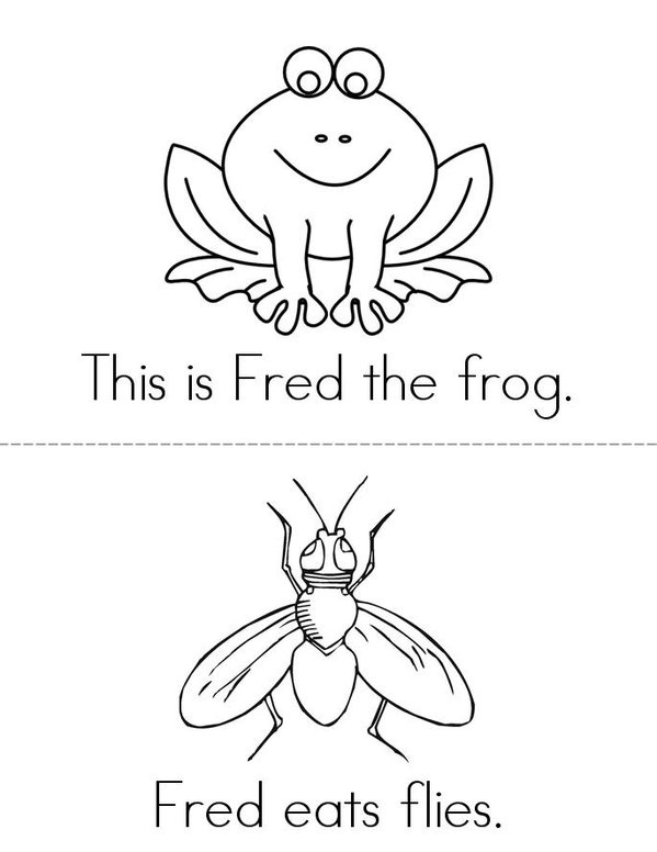 Fred the Frog Mini Book - Sheet 1
