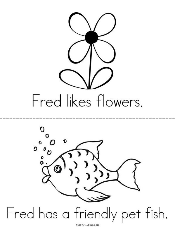 Fred the Frog Mini Book - Sheet 2