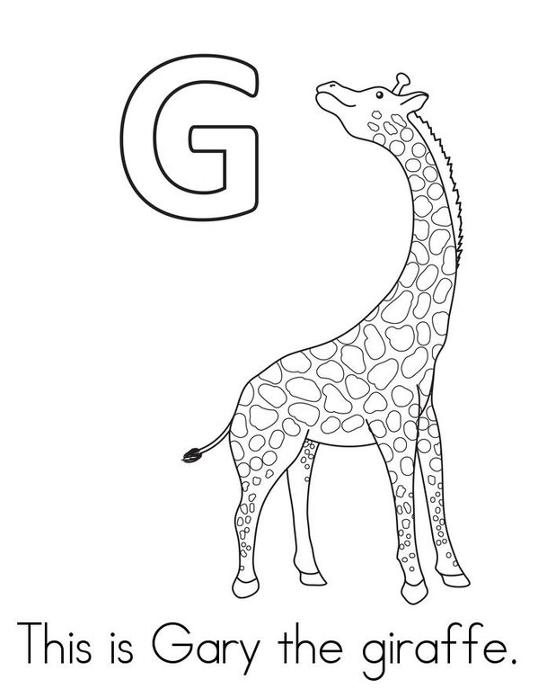 Gary the Giraffe Mini Book - Sheet 1
