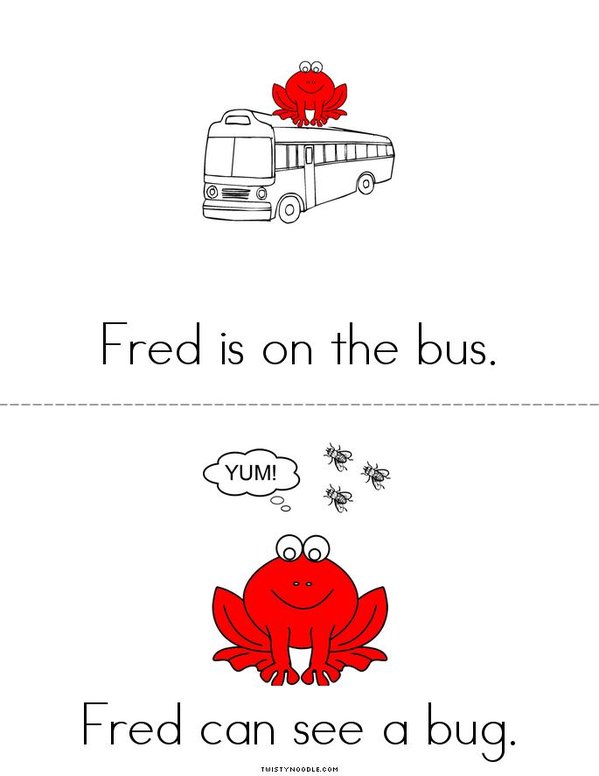 Fred the Frog Mini Book - Sheet 2