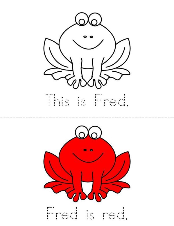 Fred the Frog- Tracing Mini Book - Sheet 1