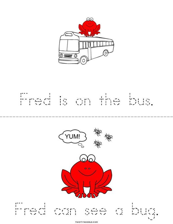 Fred the Frog- Tracing Mini Book - Sheet 2
