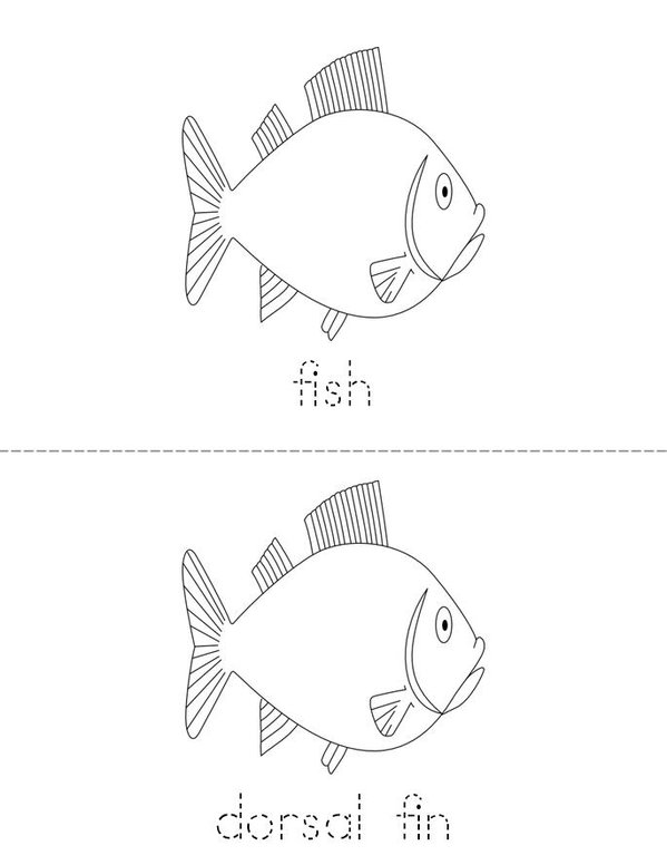 Parts of the Fish Mini Book - Sheet 1